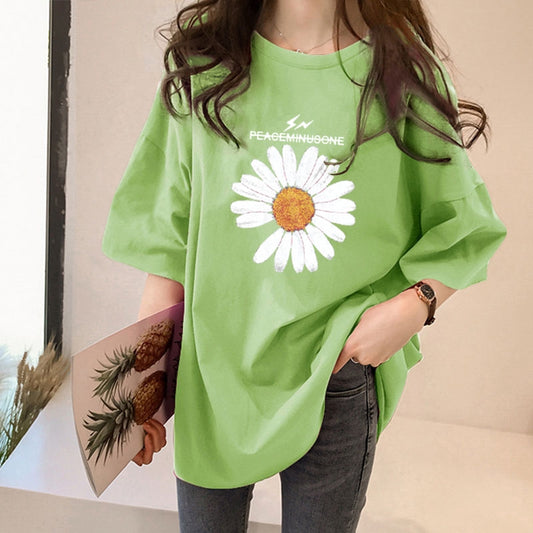 IELGY Women's loose printed short sleeve t-shirt