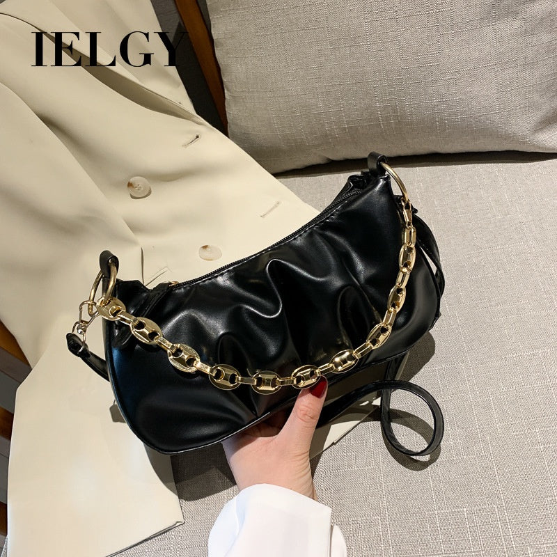 IELGY small bag fashion female bag simple one shoulder armpit bag summer wild ins messenger bag