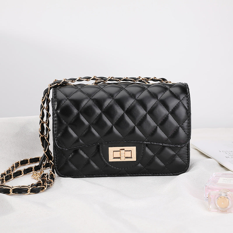 IELGY square bag shoulder messenger bag small fragrance rhombic chain bag Joker bag