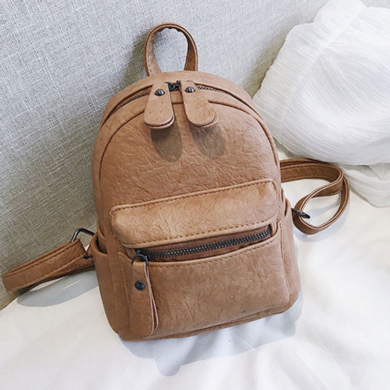 IELGY Casual Fashion Macaron Solid Color Ladies Backpack