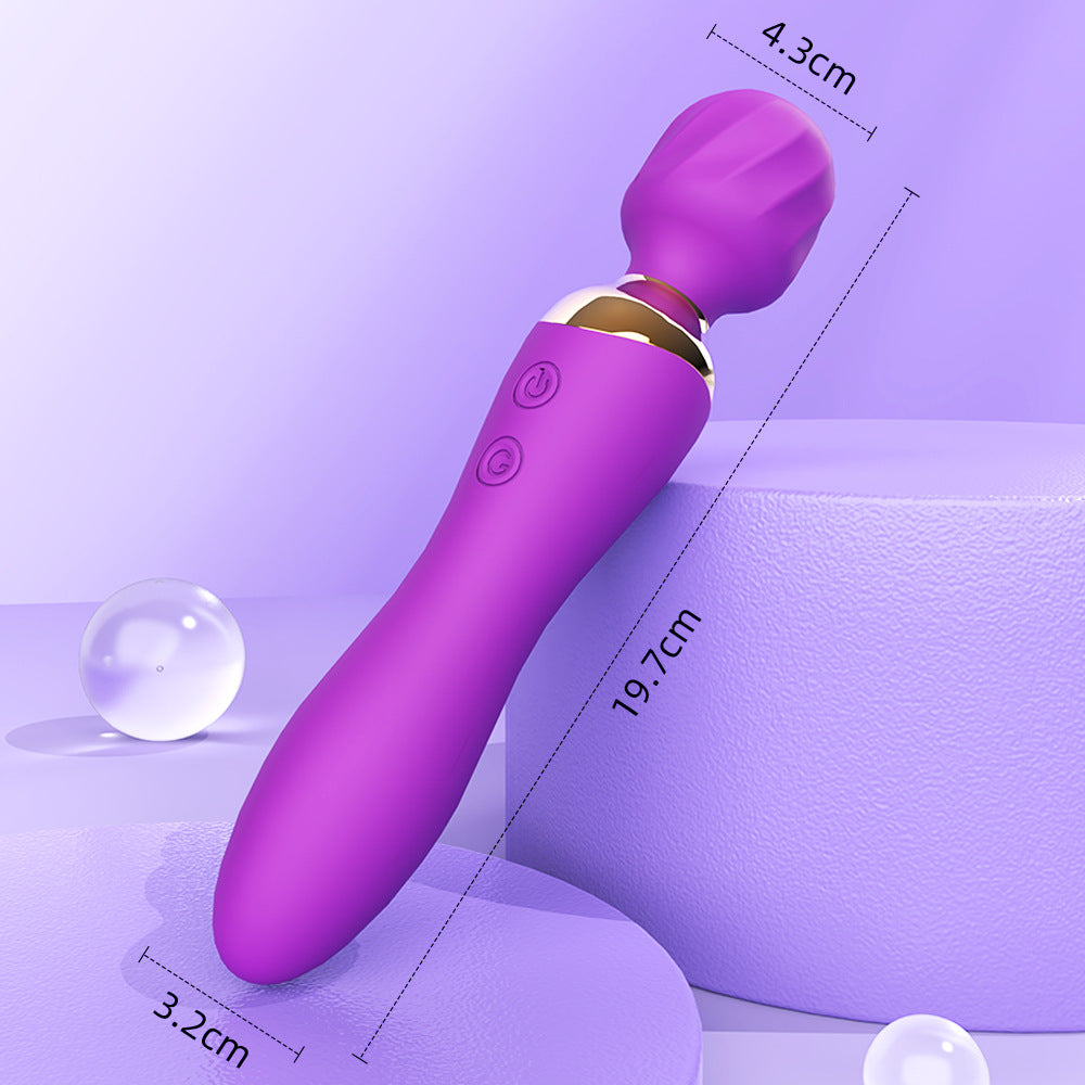 YOUTHAV Double-headed vibrator with heating and variable frequency, female masturbator, adult sex toy, sex toys, AV stick