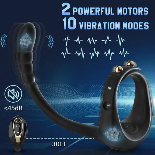 YOUTHAV The second generation of the Lord of the Rings lock sperm ring for men, penis ring for couples, resonance, men and women, vibration delay ring, sheep and chicken male ring