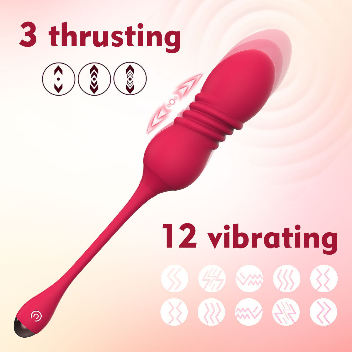 Wireless remote control telescopic vibration jumping egg female silicone vibration massager adult sex toys