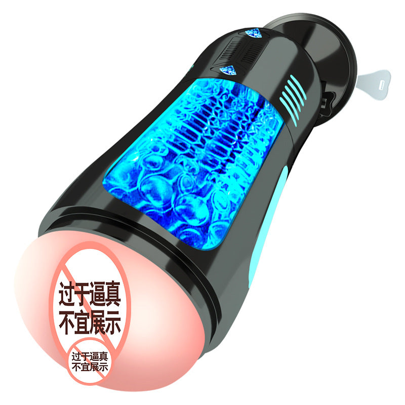 YOUTHAV Electric aircraft cup for men with vibration, pronunciation, clamp and suction, simulation channel masturbator, adult products