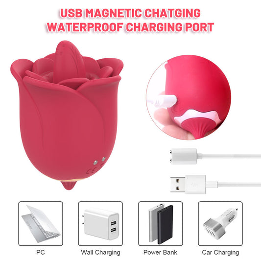 YOUTHAV Tongue licking vibration rose jumping egg female silicone private massager in stock