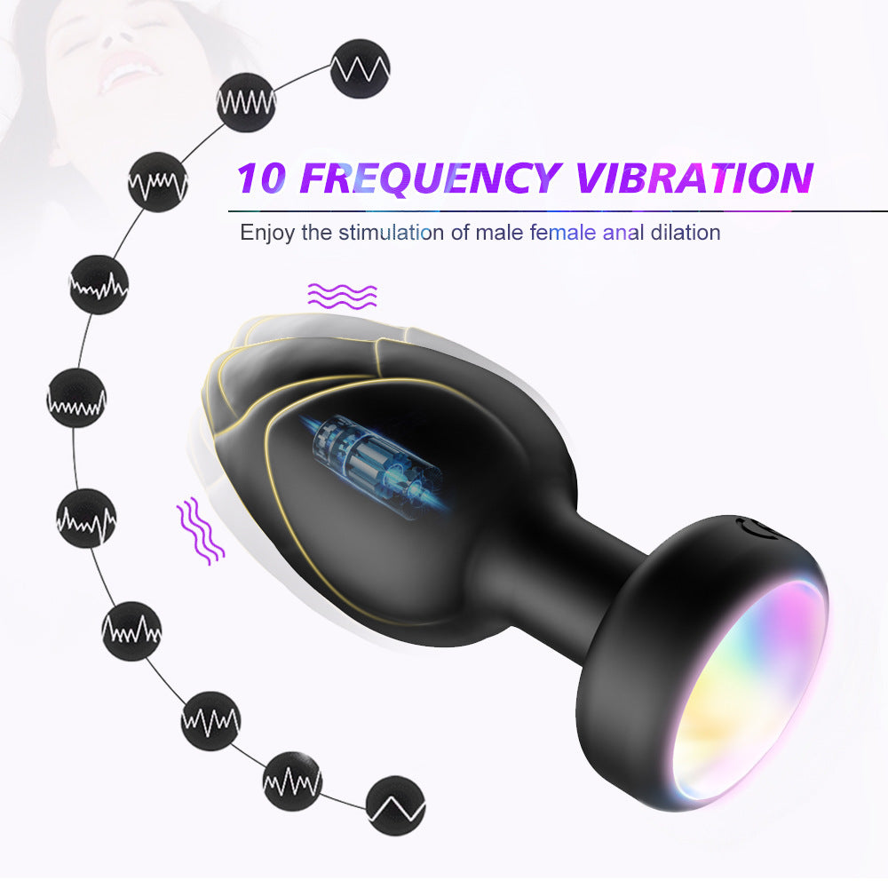 YOUTHAV New hot sale colorful vibration anal plug 10 frequency strong vibration unisex adult fun