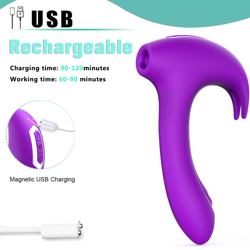 YOUTHAV Vibrating, slapping and sucking three-in-one massage stick adult sex toys female masturbation vibrator double stick