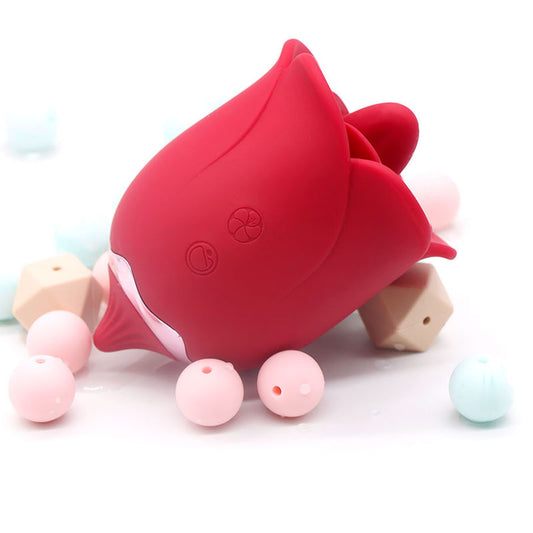 YOUTHAV Tongue licking vibration rose jumping egg female silicone private massager in stock