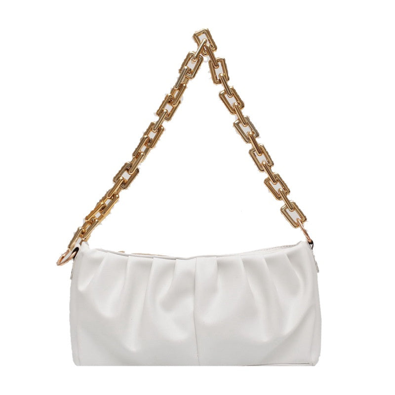 IELGY  Fold chain small bag women fashion single shoulder bag Korean version oblique satchel