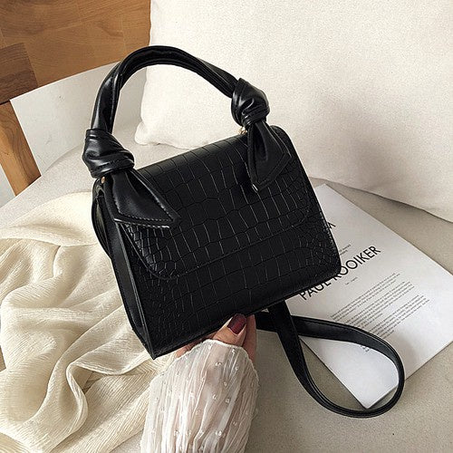 IELGY   One-shoulder women's bag high-quality versatile crocodile pattern mobile Messenger bag female