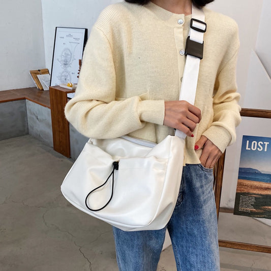 IELGY Fashion Trend Large Capacity Ladies Soft Leather Crossbody Bag Korean Version All-match