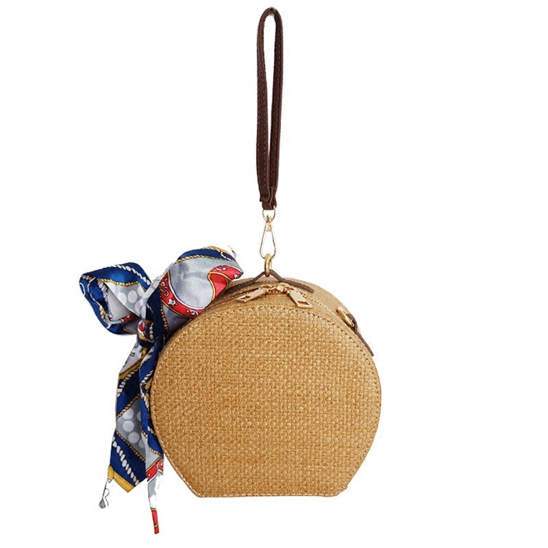 IELGY New round straw Staggered Handbags