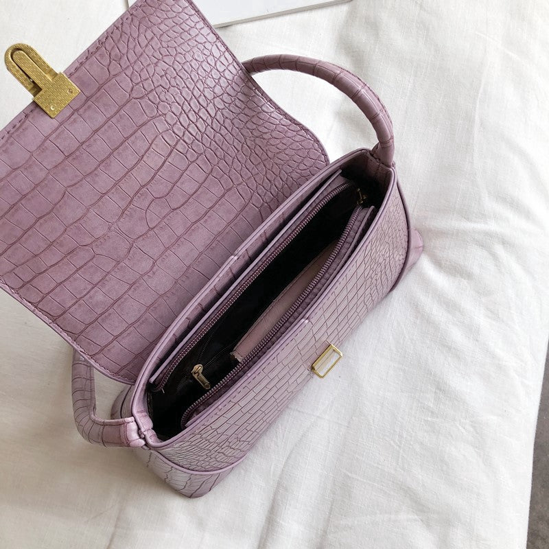 IELGY Crocodile stick underarm bag for women
