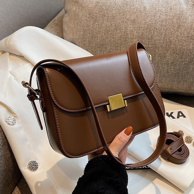 IELGY Women's high-end retro messenger shoulder and armpit small square bag