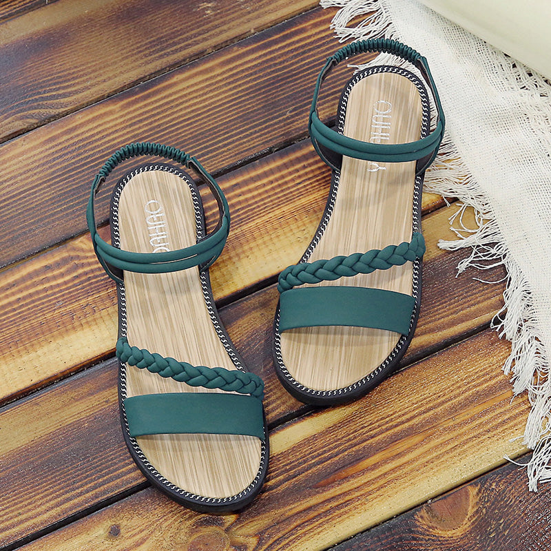 IELGY sandals flat-bottomed work wear fairy style all-match women's shoes