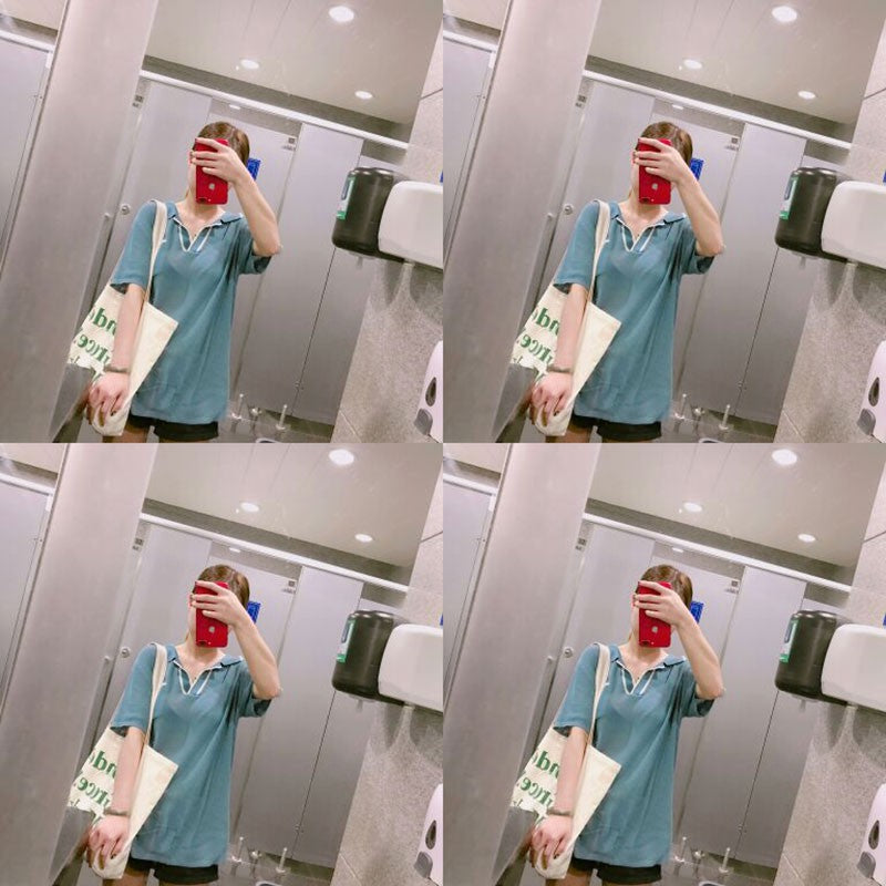 IELGY Letter printing canvas bag shoulder bag hand bag bag