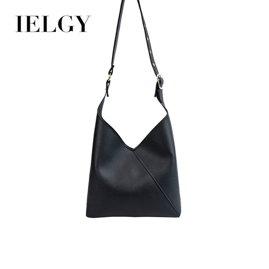 Ielgy large bag women's new 2020 retro simple Korean bucket bag with INS large capacity Single Shoulder Messenger mother bag