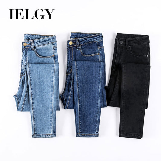 IELGY High waist jeans women's trousers large size pants