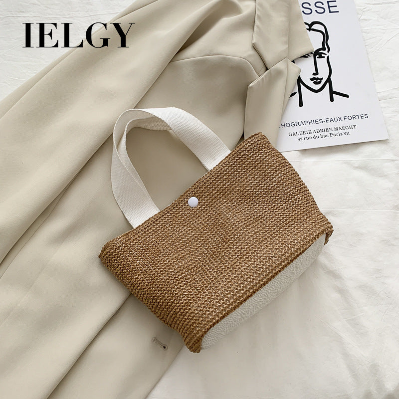 IELGY all-match handbag women straw woven bag