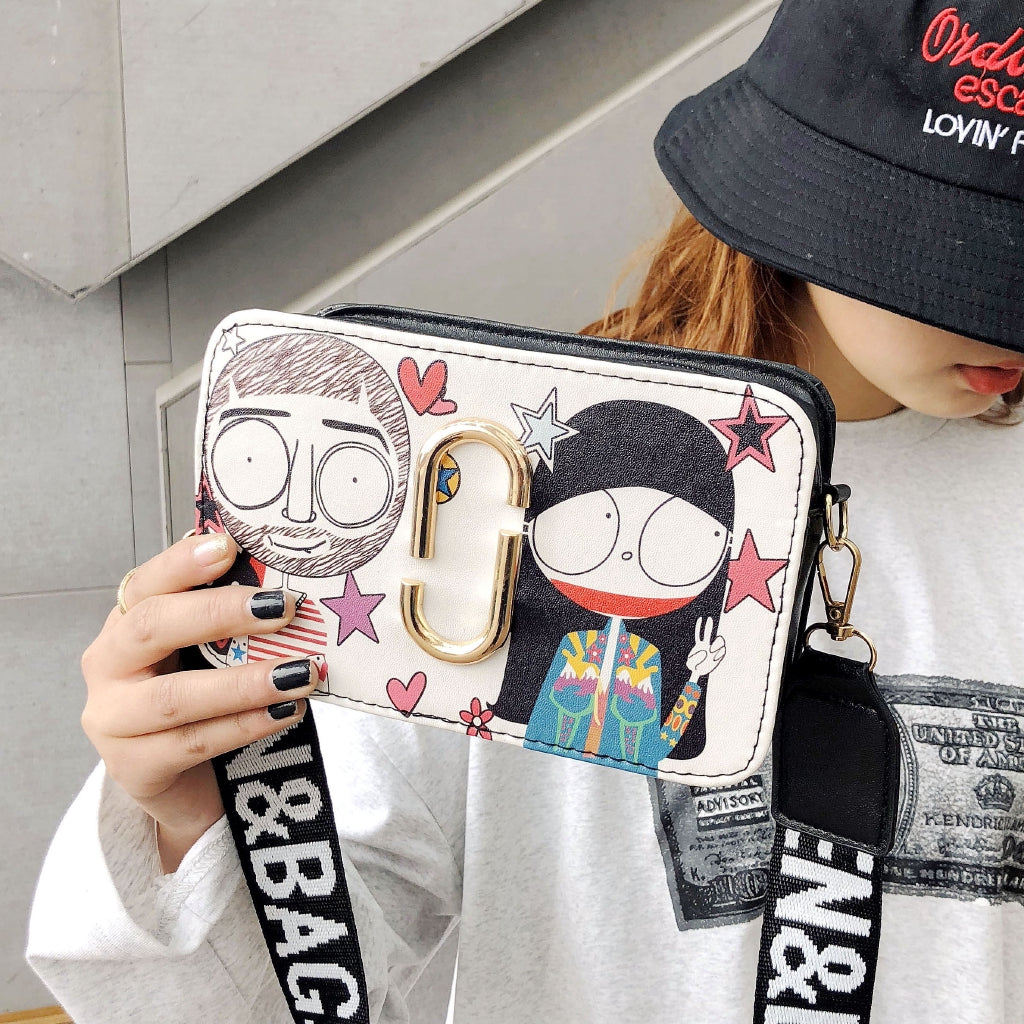 Ins super fire Korean style camera bag slung wide shoulder bag
