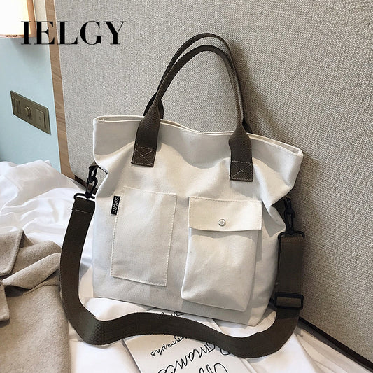 IELGY Korean students' hand tote bag in class  carry tote bags, shoulder messenger bags, trendy