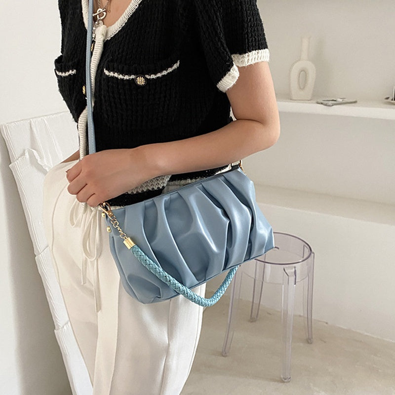 IELGY cloud bag women's fashion small square bag shoulder messenger bag