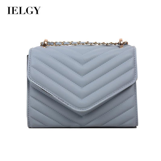 IELGY Fashion Solid Color Texture Comfortable Shoulder Strap Square Crossbody Bag