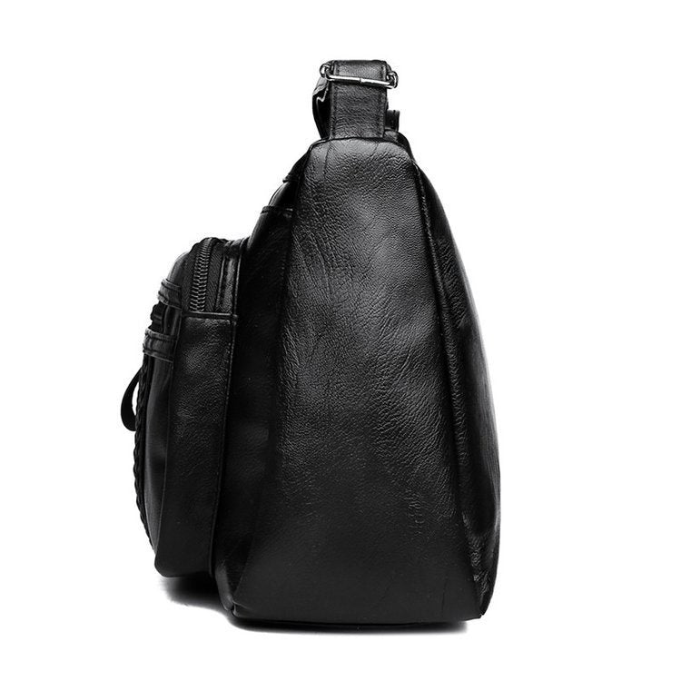 IELGY women's fashion soft leather shoulder casual diagonal bag