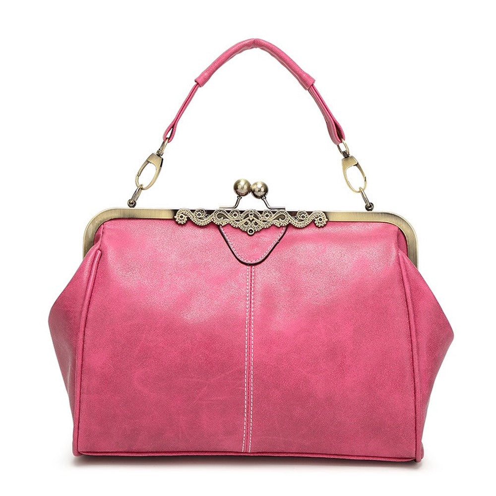 IELGY New Lady's Handbag Shoulder Diagonal Bag Frosted Wallet Bag British Retro Postman Bag