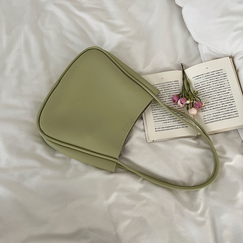 IELGY women's korean style solid color large capacity shoulder bag