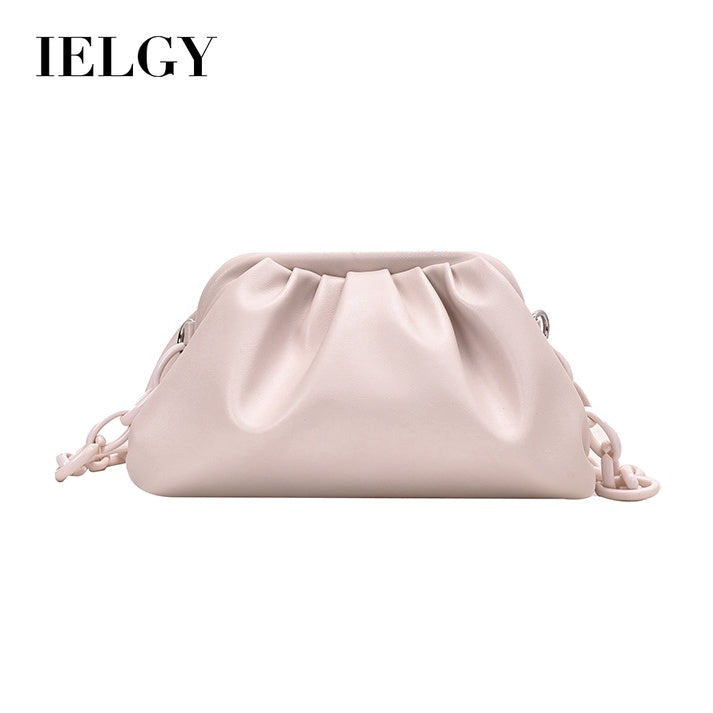 IELGY The Korean version of leisure fashion clouds clip buckle shoulder Messenger bag is new