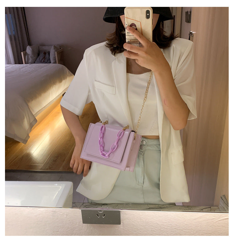 IELGY small bag female bag summer small fresh messenger all-match fashion chain small square bag