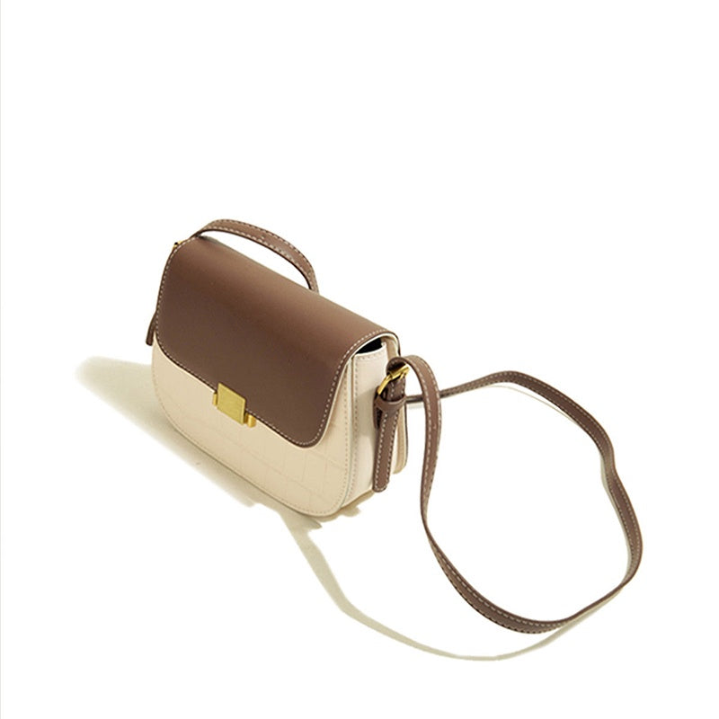 IELGY color matching shoulder strap adjustable ladies retro high-end crossbody bag