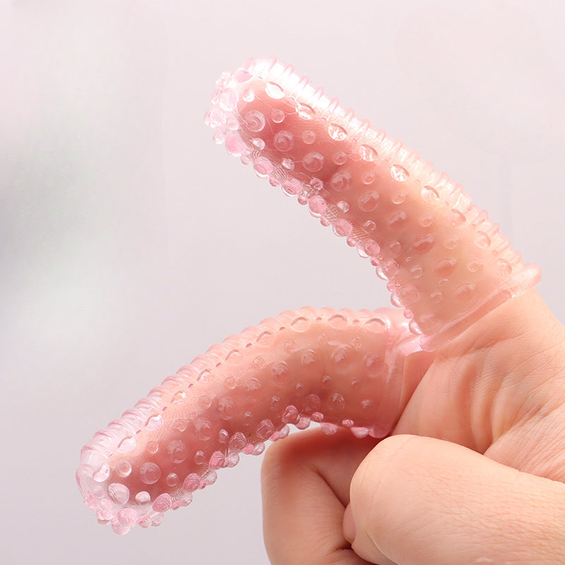 YOUTHAV Crystal wolf tooth double finger scratching set couples sex flirting thorny finger sets adult toys fun sex products