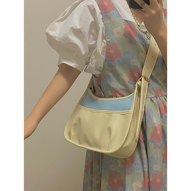 IELGY hit color casual diagonal bag women fashion one-shoulder trend