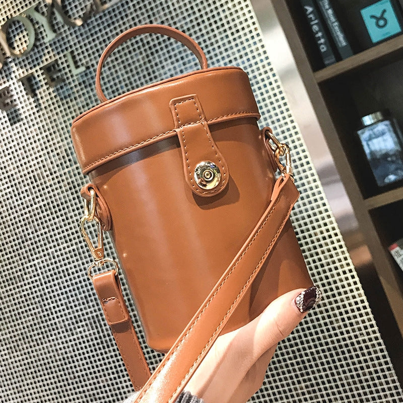 IELGY Bucket bag handbag lock cylinder bag lady shoulder bag