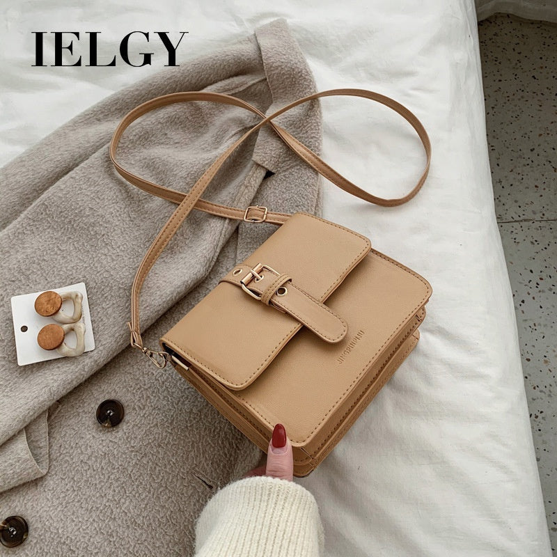 IELGY   retro simple female bag wild single shoulder messenger small square bagshoulder crossbody women simple bag classic street fashion laptop shoulder bag for women