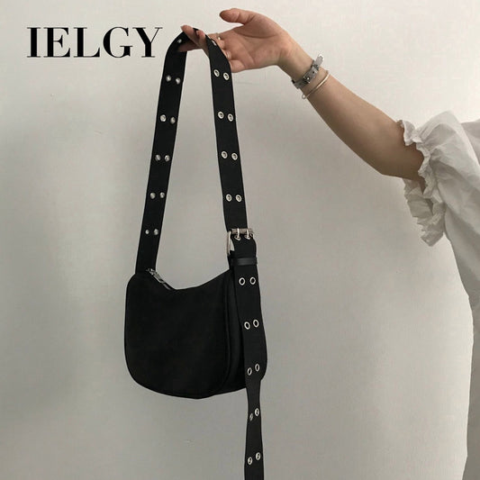 IELGY Korean leisure backpack simple bag female Black Messenger Bag