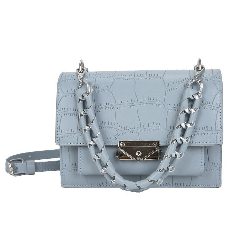 IELGY Women's bag square bag Exquisite shoulder strap solid color Comfortable handy chain one shoulder Fashion version portable Crossbody Ladies shoulder bag