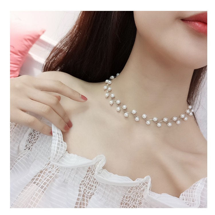 IELGY Korean Necklace Women's Short Money Circle Necklace Clavicle Choker