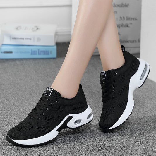 IELGY fashion flying knit women's shoes Korean style versatile and comfortable leisure sports
