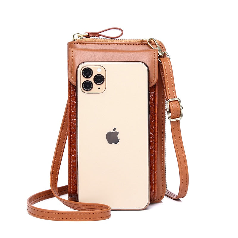 IELGY Ladies mobile phone bag New multi-function messenger vertical bag cover type mini shoulder bag