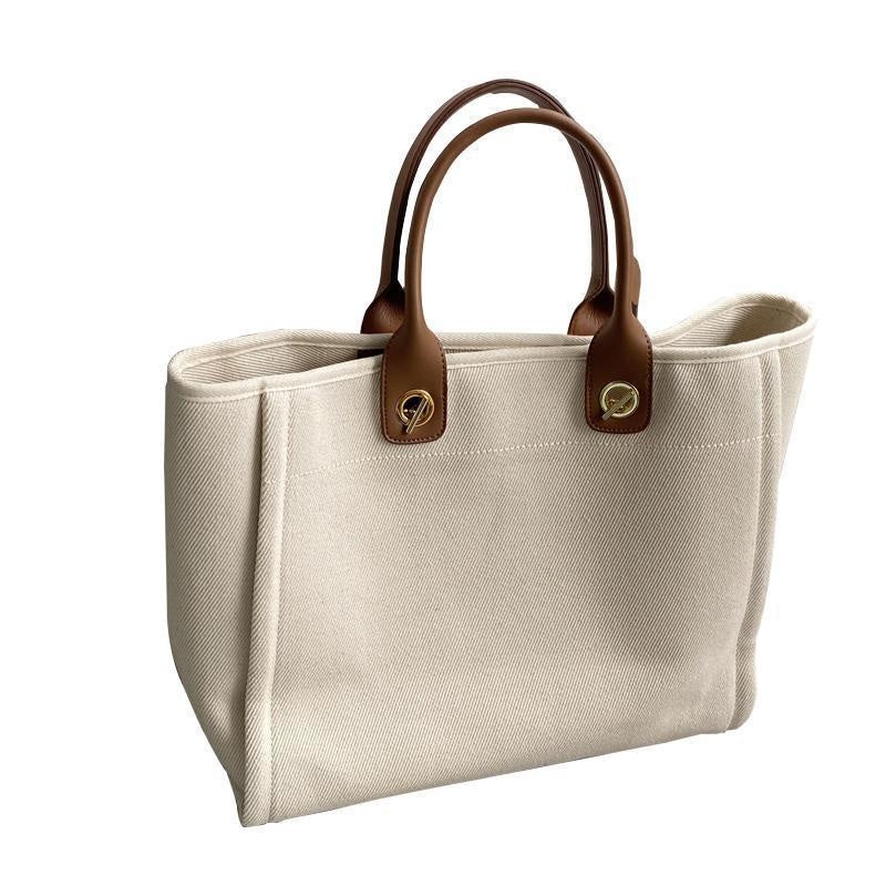 IELGY all-match canvas design sense large-capacity chain tote shopping bag