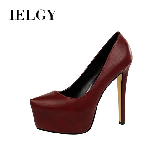 IELGY Stylish high heels simple 13.5CM thin with waterproof platform sexy thin wild shoes