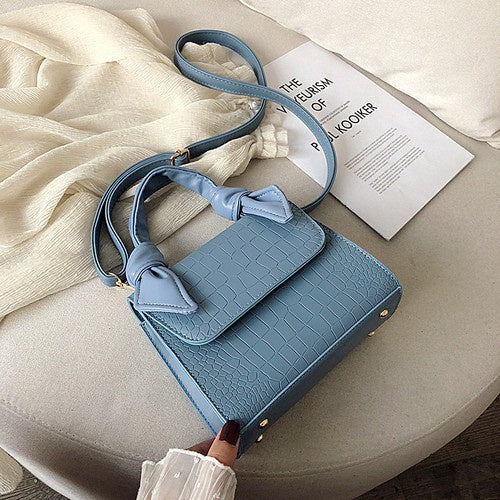 IELGY   One-shoulder women's bag high-quality versatile crocodile pattern mobile Messenger bag female