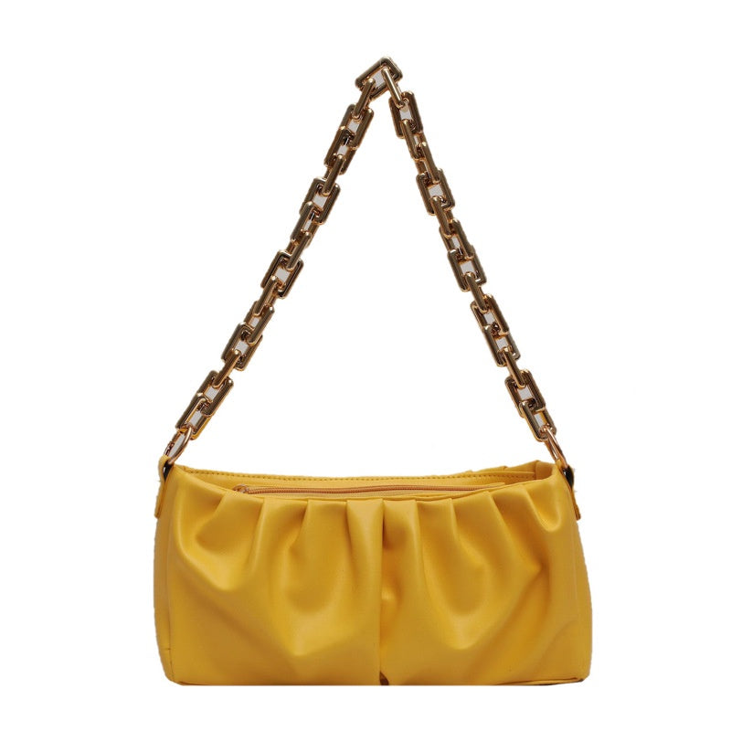 IELGY  Fold chain small bag women fashion single shoulder bag Korean version oblique satchel