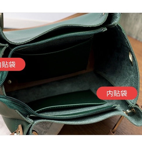 IELGY Bucket bag simple wild Messenger handbag big bag