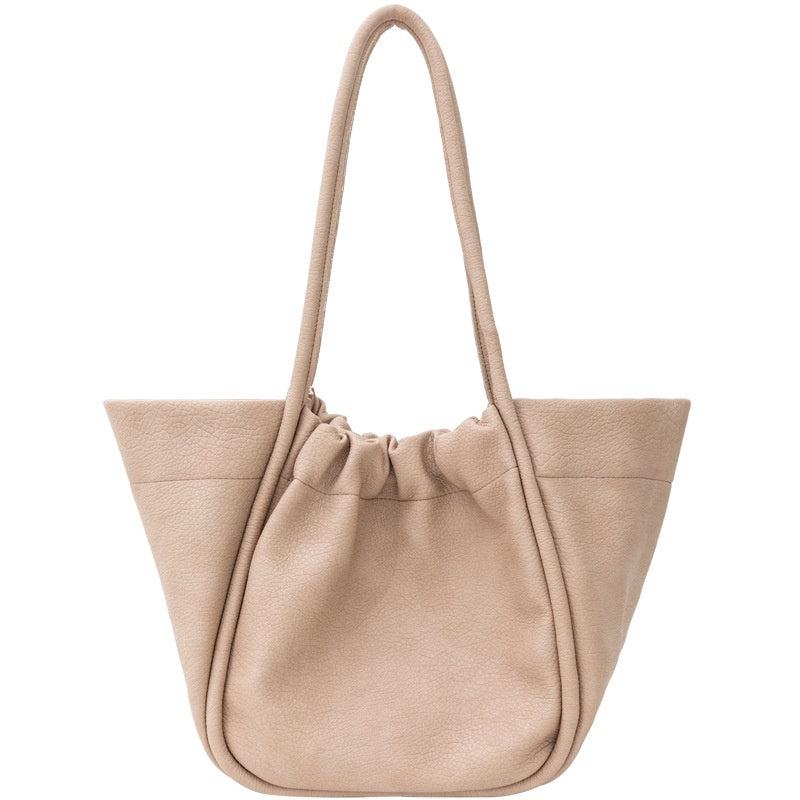 IELGY niche design large-capacity tote bag, comfortable cloud bag, simple picture and mother shoulder bag