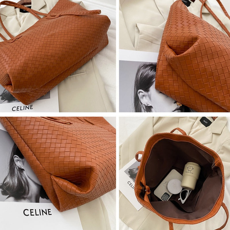 IELGY simple and versatile one-shoulder handbags fashion portable design sense of large capacity