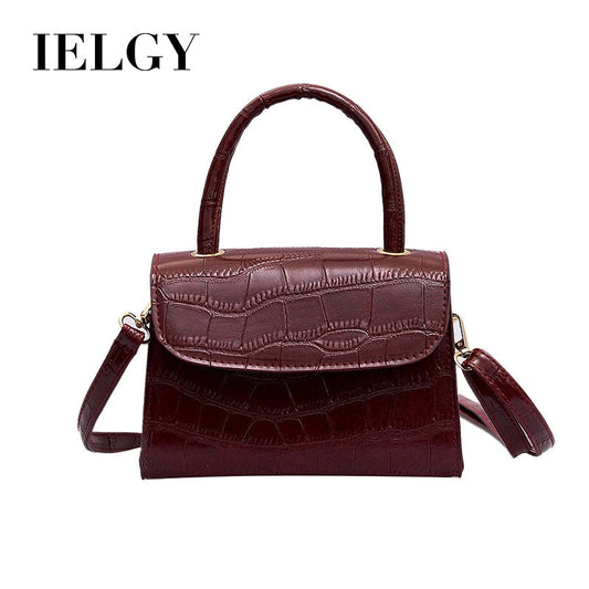 IELGY portable small square bag stone shoulder bag diagonal package